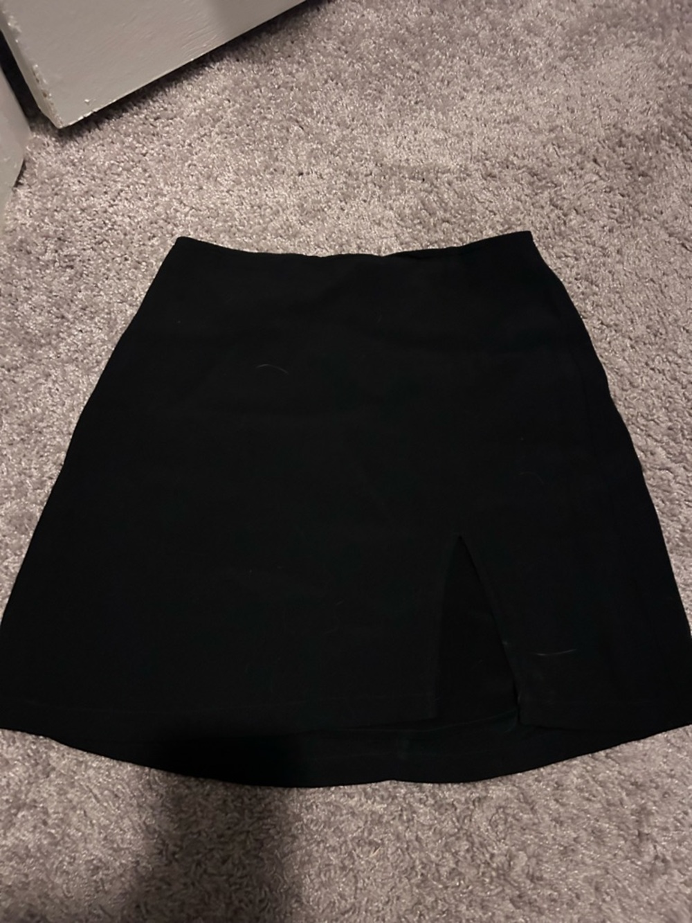 Aritzia Black Mini Skirt with Front Slit
